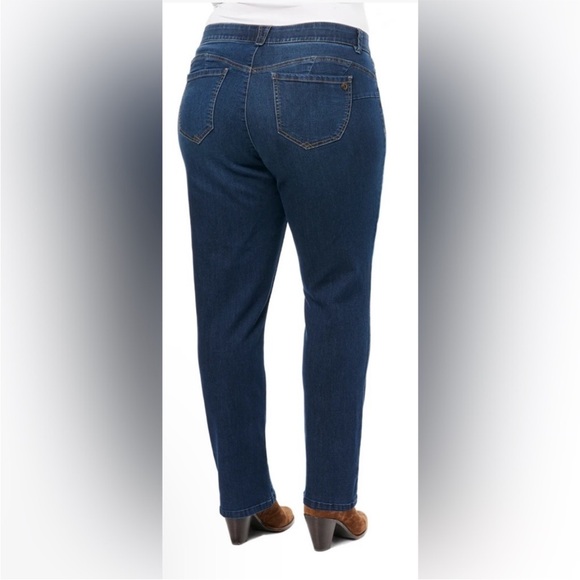 Democracy Ab Solution Straight Leg Jeans – Size 16W | Dark Wash - Picture 2 of 16